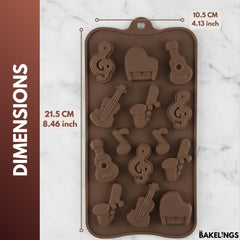 14-Cavity Musical Theme Shape Silicone Chocolate Mold