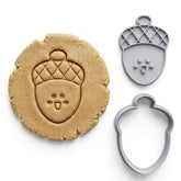 Kawaii Happy Acorn Cookie Cutter & Stamp Set | Food-Grade PLA