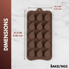15-Cavity Drop Shape Silicone Chocolate Mold