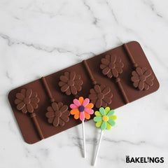 Silikon-Schokoladenform in Gänseblümchenform mit 6 Mulden