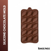 15-Cavity Cocoa Beans Shape Silicone Chocolate Mold