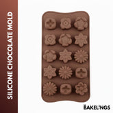 15-Cavity Mini Flowers Shape Silicone Chocolate Mold