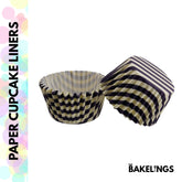 Cupcake Liners Midnight Stripes 32 Pcs