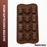 12-Cavity Mini Robots Shape Silicone Chocolate Mold