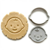 Happy Baby Face Cookie Cutter & Stamp Set | Food-Grade PLA