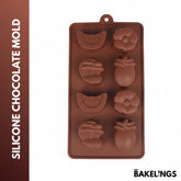 8-Cavity Fruits & Flowers Shape Silicone Chocolate Mold