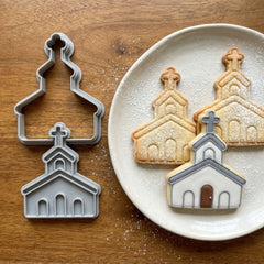 Religious Church Cookie Cutter & Stamp | Food-Grade PLA