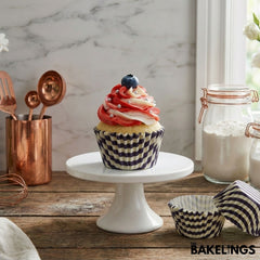 Cupcake Liners Midnight Stripes 32 Pcs