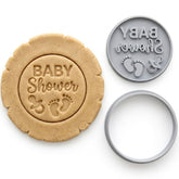 Baby Shower Script Cookie Cutter & Stamp Set | Food-Grade PLA