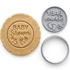 Baby Shower Script Cookie Cutter & Stamp Set | Food-Grade PLA