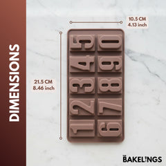 Silikon-Schokoladenform in Zahlenform mit 10 Mulden