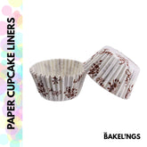 Cupcake Liners Espresso Blooms 32 Pcs