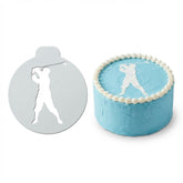 Golfer Swing | Round Cake Top Stencil – Reusable Cake Decorating Stencil