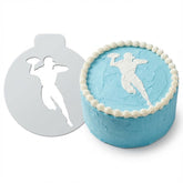 American Football Player | Round Cake Top Stencil – Reusable Cake Decorating Stencil