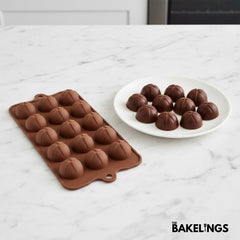 15-Cavity Spiral Swirl Shape Silicone Chocolate Mold