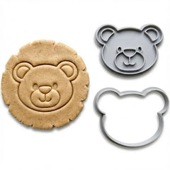 Teddy Bear Cookie Cutter & Stamp Set | Food-Grade PLA