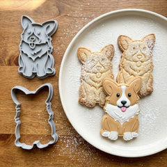 Corgi Cookie Cutter & Stamp Set | Food-Grade PLA