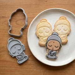Kawaii Baby Buddha Cookie Cutter & Stamp | Food-Grade PLA