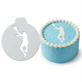 Lacrosse Player | Round Cake Top Stencil – Reusable Cake Decorating Stencil