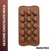 15-Cavity 3D Heart Shape Silicone Chocolate Mold