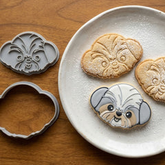 Shih Tzu Cookie Cutter & Stamp Set | Food-Grade PLA