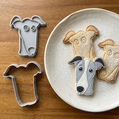Greyhound Whippet Cookie Cutter & Stamp Set | Food-Grade PLA