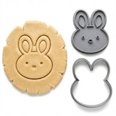 Classic Bunny Cookie Cutter & Stamp Set | Food-Grade PLA
