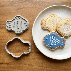 Happy Little Fish Cookie Cutter & Stamp Set | Food-Grade PLA
