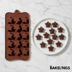 15-Cavity Mini Stars Silicone Chocolate Mold
