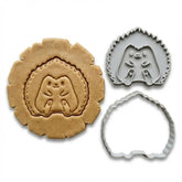 Heart-Paw Hedgehog Cookie Cutter & Stamp | Food-Grade PLA