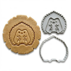 Heart-Paw Hedgehog Cookie Cutter & Stamp | Food-Grade PLA
