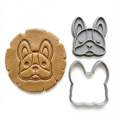 Cute French Bulldog Cookie Cutter & Stamp | Food-Grade PLA