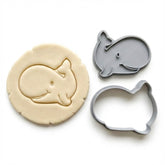 Chubby Whale Cookie Cutter & Stamp | Food-Grade PLA
