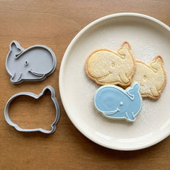 Chubby Whale Cookie Cutter & Stamp | Food-Grade PLA