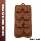 8-Cavity Ladybug & Flower Shape Silicone Chocolate Mold