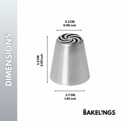 Stainless Steel Piping Nozzle Tip – Decorative Pattern Series | Model #219