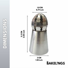 Stainless Steel Piping Nozzle Tip – Decorative Pattern Series | Model #210