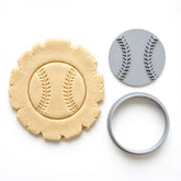 Classic Baseball Cookie Cutter & Stamp | Food-Grade PLA