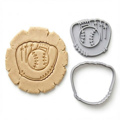 Baseball Glove And Ball Cookie Cutter & Stamp | Food-Grade PLA