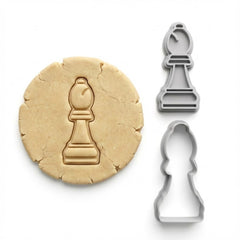 Bishop Chess Piece Cookie Cutter & Stamp | Food-Grade PLA