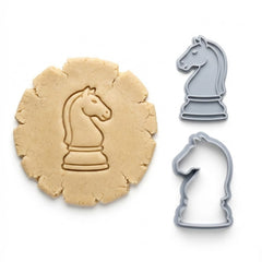 Knight Chess Piece Cookie Cutter & Stamp | Food-Grade PLA