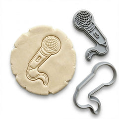 Handheld Stage Microphone Cookie Cutter & Stamp | Food-Grade PLA