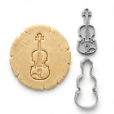 Elegant Violin Cookie Cutter & Stamp | Food-Grade PLA