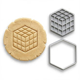 3D Puzzle Cube Cookie Cutter & Stamp | Food-Grade PLA
