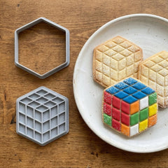 3D Puzzle Cube Cookie Cutter & Stamp | Food-Grade PLA