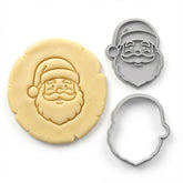 Classic Santa Claus Cookie Cutter & Stamp | Food-Grade PLA
