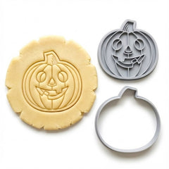 Jack-o-lantern / Pumpkin Cookie Cutter & Stamp | Food-Grade PLA