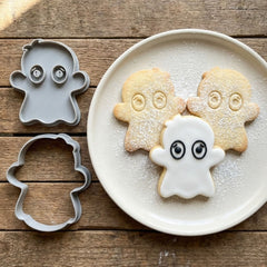 Cute Ghost Cookie Cutter & Stamp | Food-Grade PLA