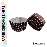 Cupcake Liners Brown Polka Dots 32 Pcs