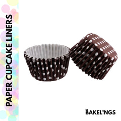 Cupcake Liners Brown Polka Dots 32 Pcs